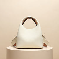 White Stitching Brown